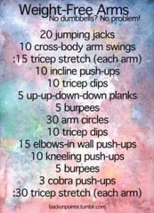 Weight Free Arm Workout